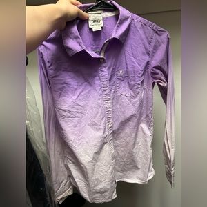 Women’s small Ariat fitted button down rodeo shirt purple ombré